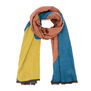 Yellow and peach abstract wool scarf